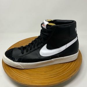 Nike Leather Blazer Mid '77 Vintage Men's Shoes Black Size 11.5